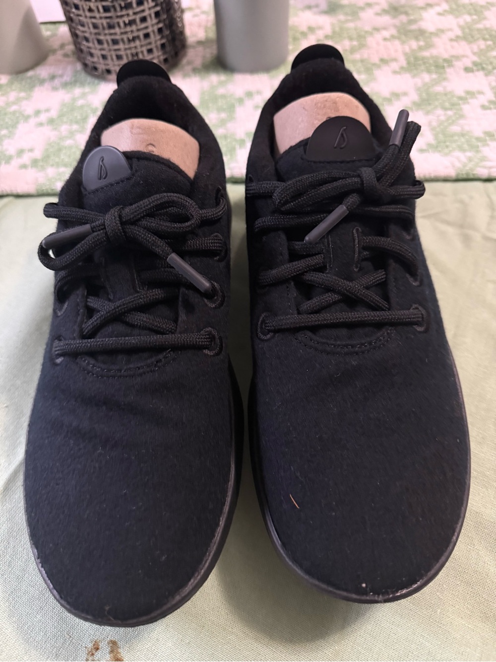 allbirds Men's Wool Runners in Black with Natural Tongue Accent